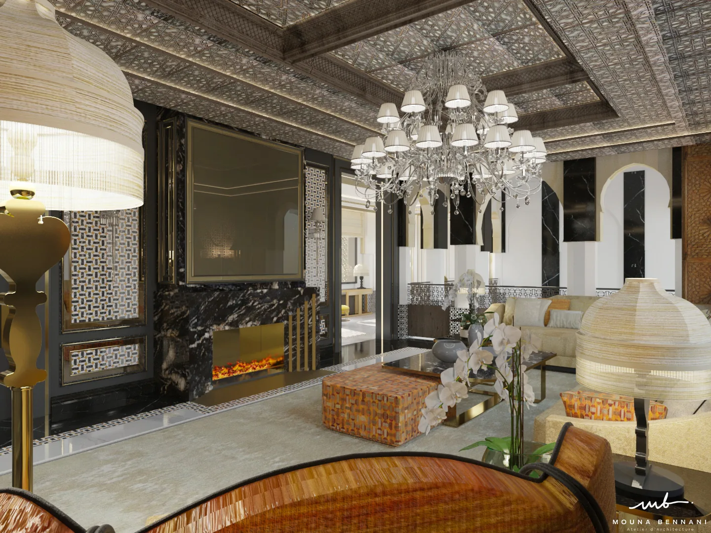 Villa résidentielle contemporaine avec détails architecturaux, vue 6.
