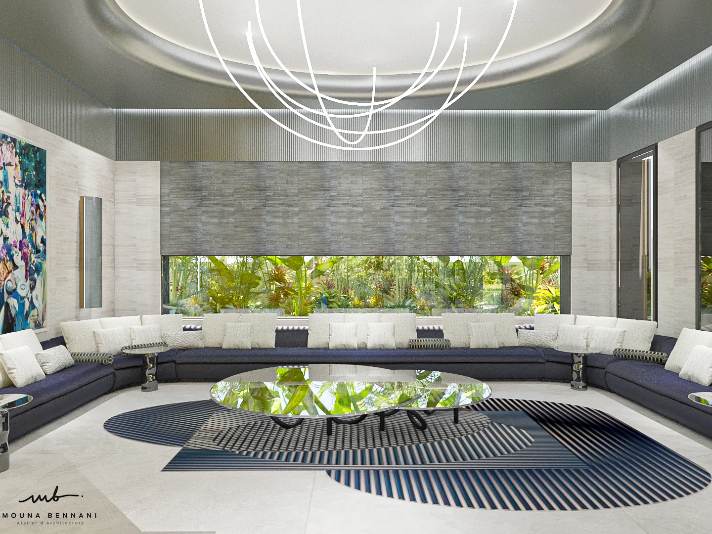 Villa contemporaine avec espaces lumineux et architecture horizontale, vue 10.