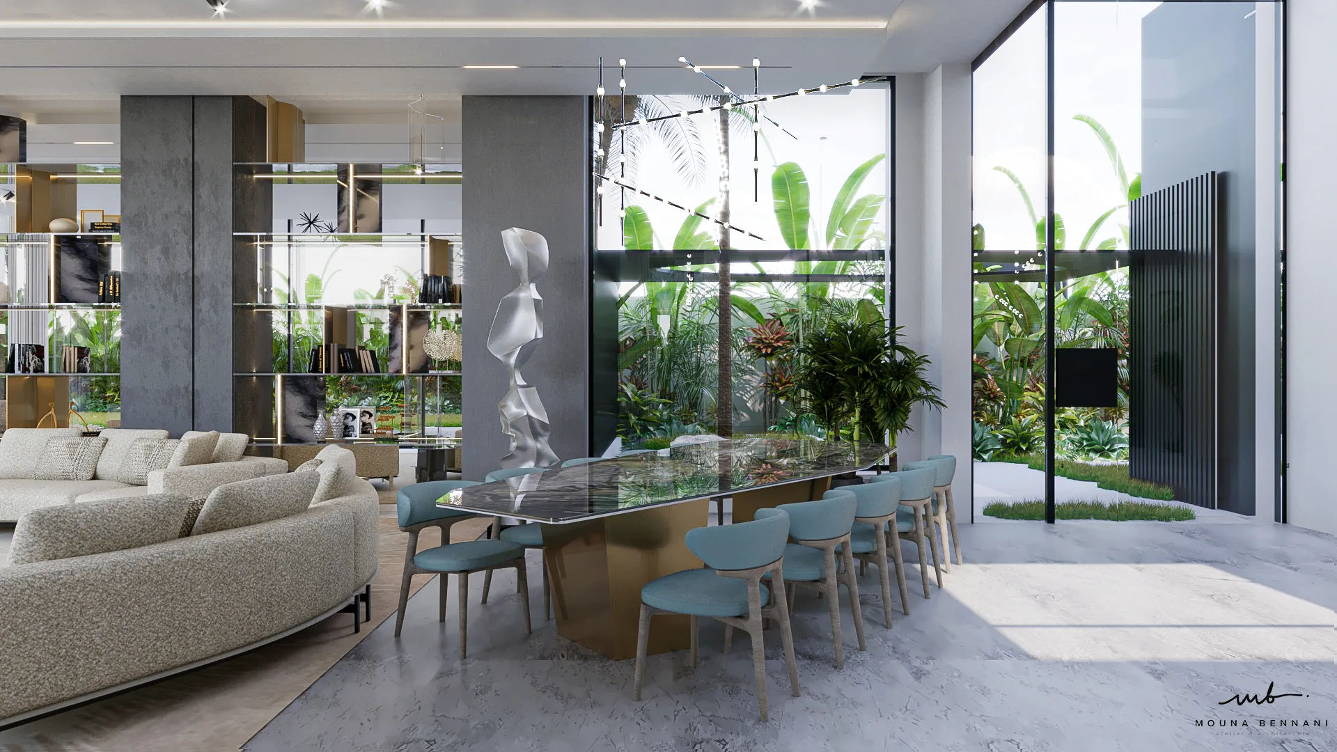Villa contemporaine avec espaces lumineux et architecture horizontale, vue 15.